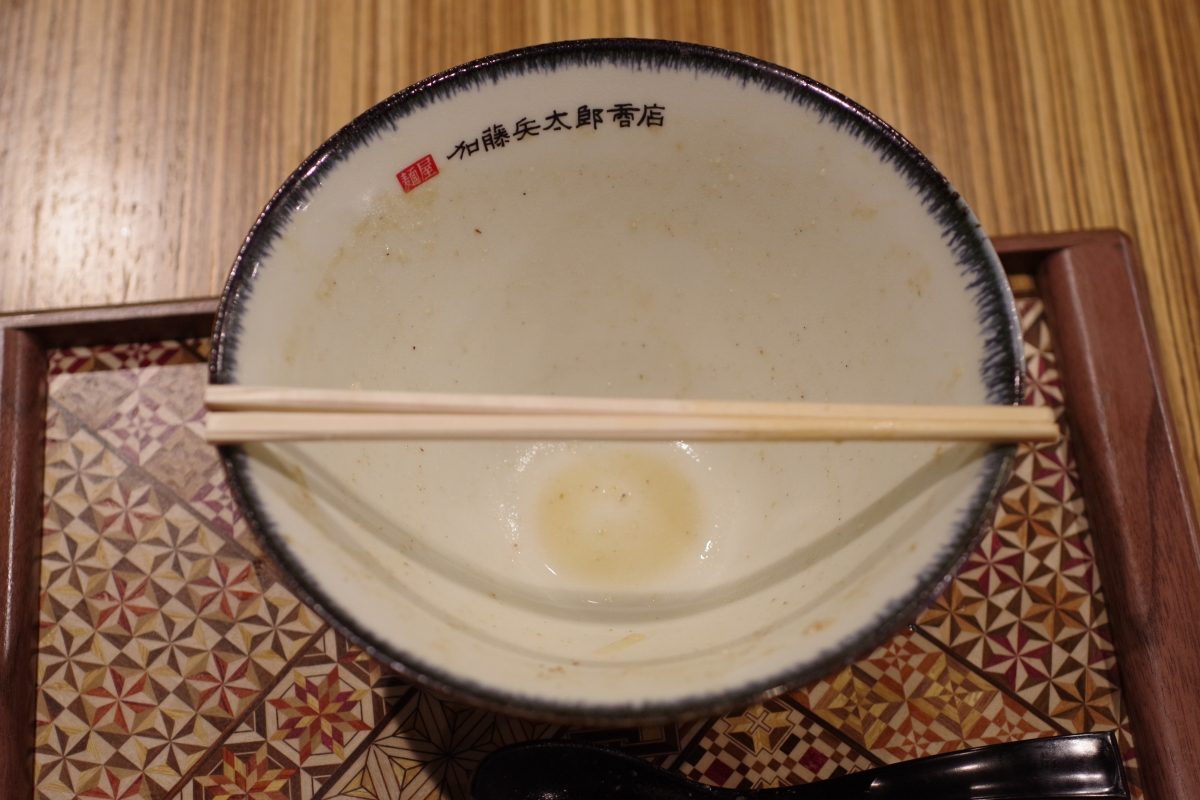 完食した器 ごちそうさま
