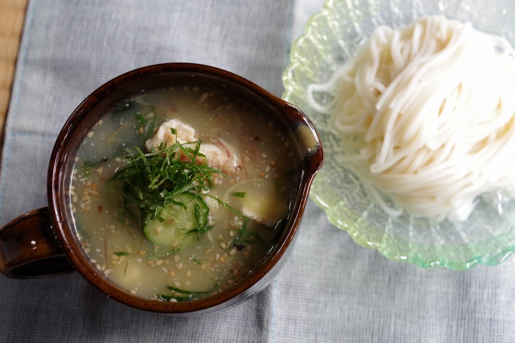 冷や汁そうめん